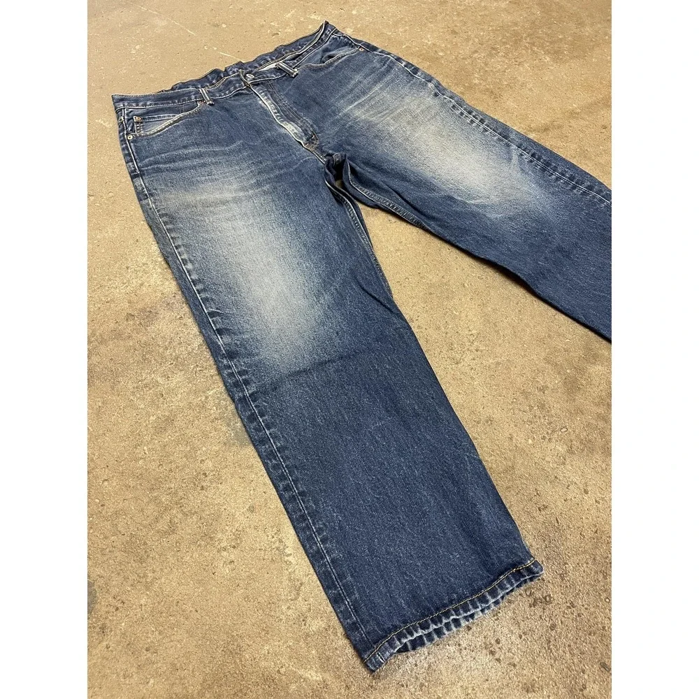 Levis 550 Jeans‎ Mens 40x30 Medium Wash Blue Relaxed Fit Tapered Leg Zip Fly